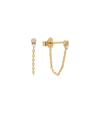 Louise Pearl Chain Studs