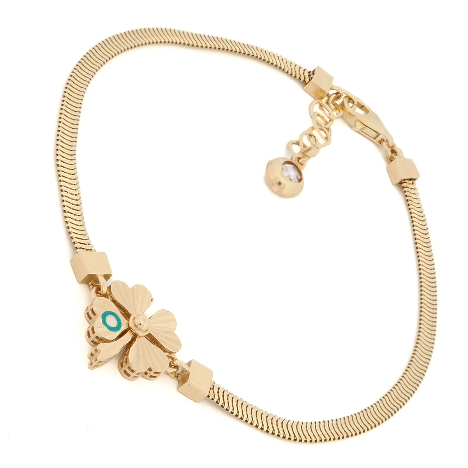 Lucky Clover Solid Gold Bracelet