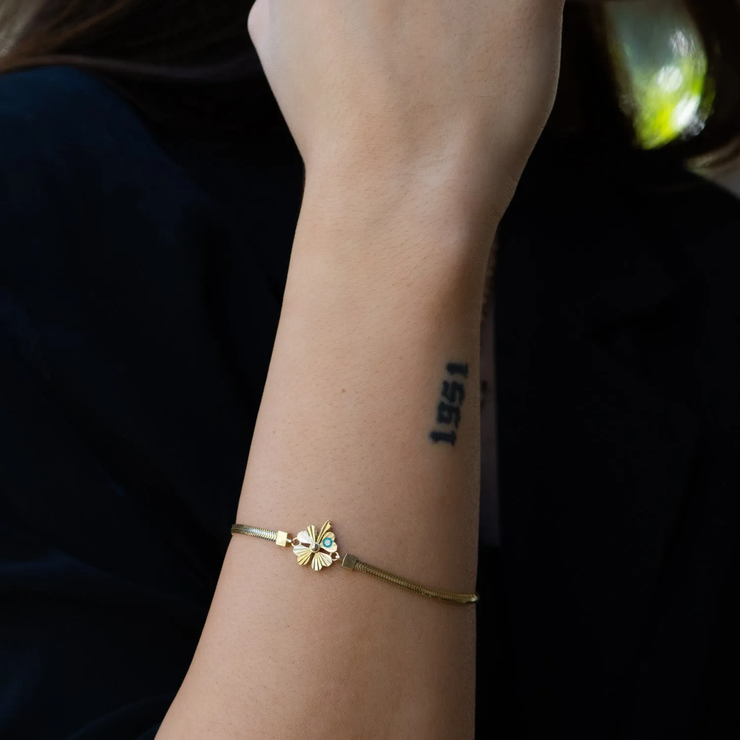Lucky Clover Solid Gold Bracelet