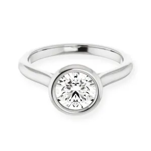 Luna Bezel Round Solitaire Engagement Ring