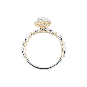 Luxurious 0.5 Ct Round Diamond Two-Toned Engagement Ring