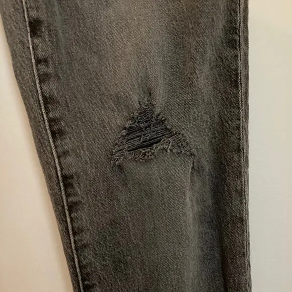 Madewell Jeans Womens 24 Black Denim Perfect Vintage Cosner Wash Distressed 90s