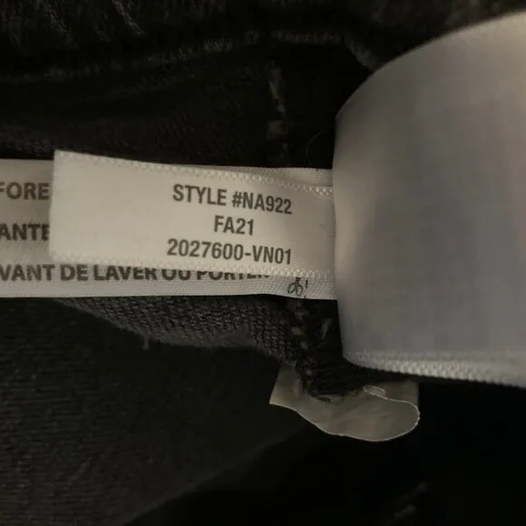 Madewell Jeans Womens 24 Black Denim Perfect Vintage Cosner Wash Distressed 90s