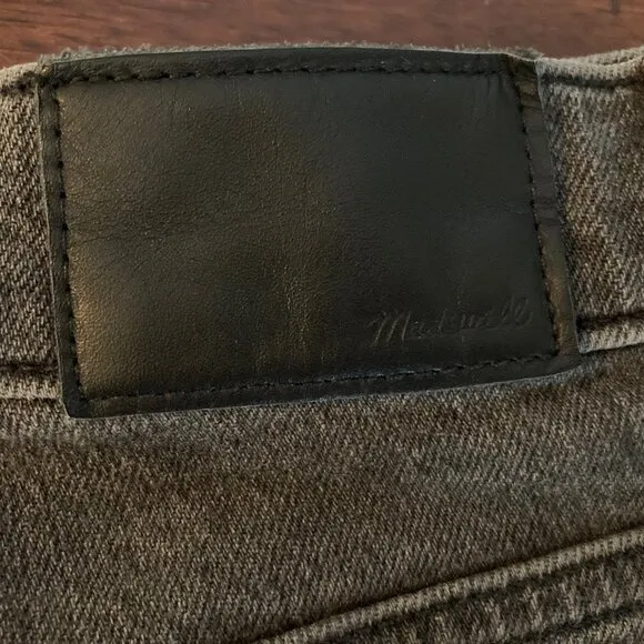Madewell Jeans Womens 24 Black Denim Perfect Vintage Cosner Wash Distressed 90s
