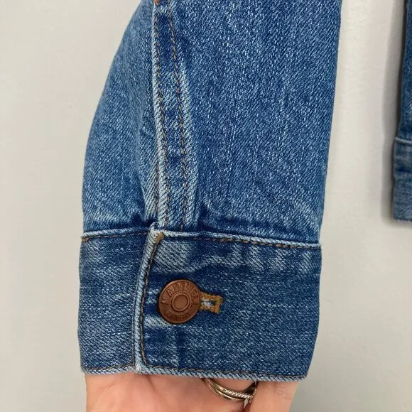 Madewell The Jean Jacket Pinter Wash XS Classic Blue Denim Pockets 100% Cotton