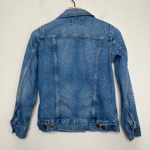 Madewell The Jean Jacket Pinter Wash XS Classic Blue Denim Pockets 100% Cotton