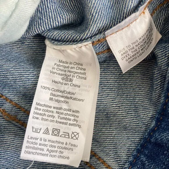 Madewell The Jean Jacket Pinter Wash XS Classic Blue Denim Pockets 100% Cotton