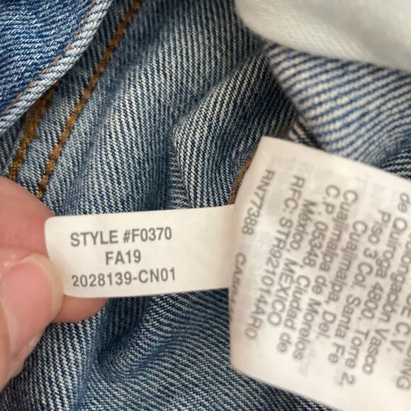 Madewell The Jean Jacket Pinter Wash XS Classic Blue Denim Pockets 100% Cotton
