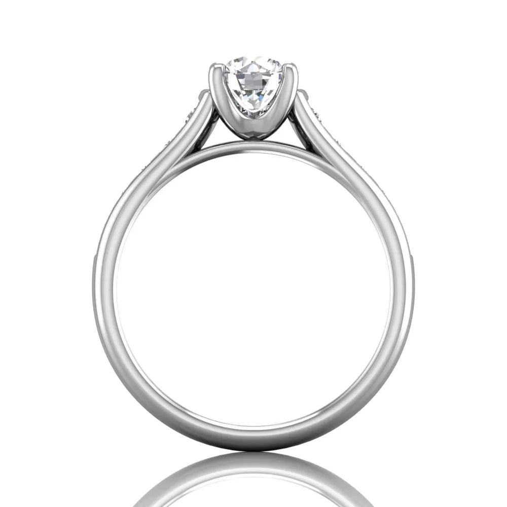 Martin Flyer Channel Set Diamond Engagement Ring