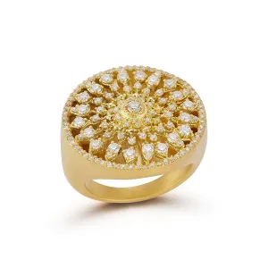 Medium Sunburst Diamond Ring
