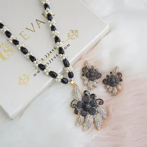 Micro Cubic Zirconia 3D Pendant Mala Set