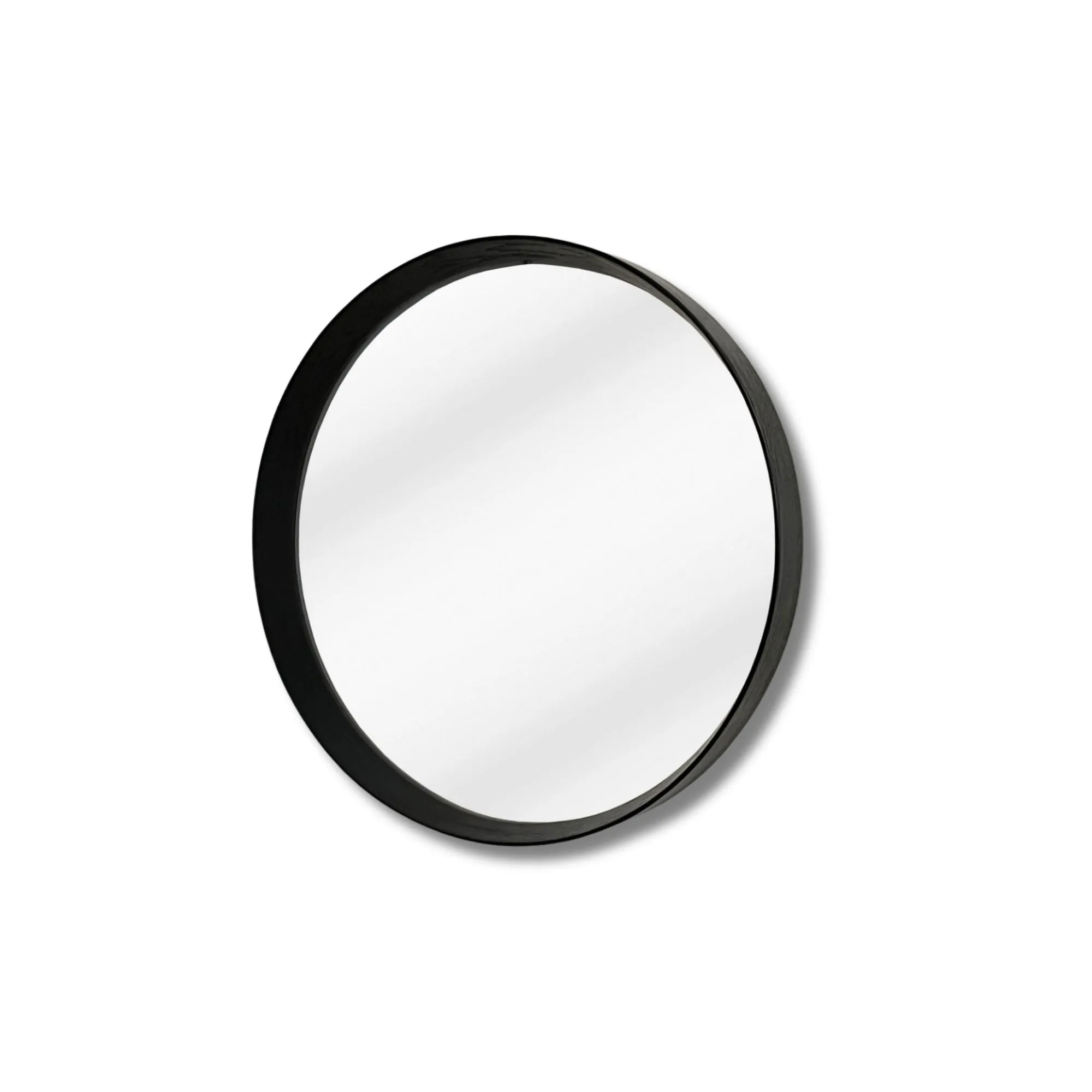 Mirror - Round Black Oak