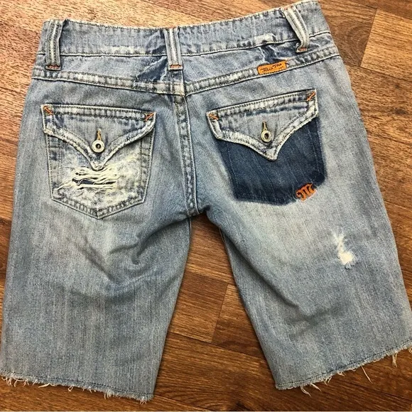 Miss Me Distressed Bermuda Shorts