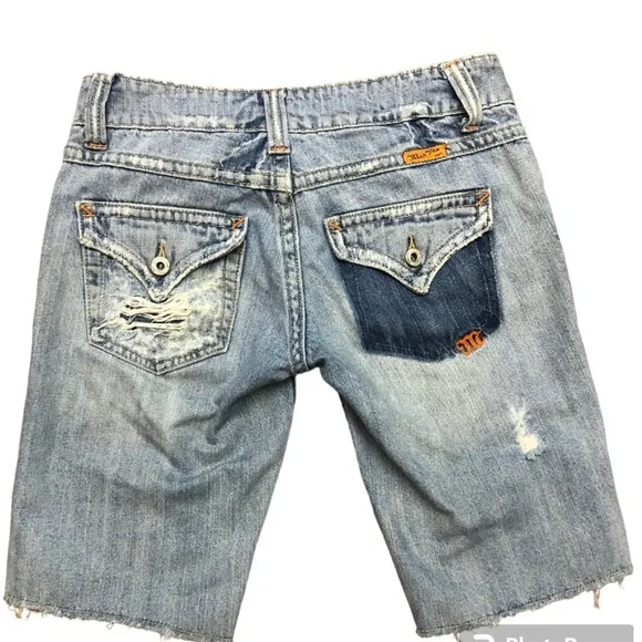 Miss Me Distressed Bermuda Shorts