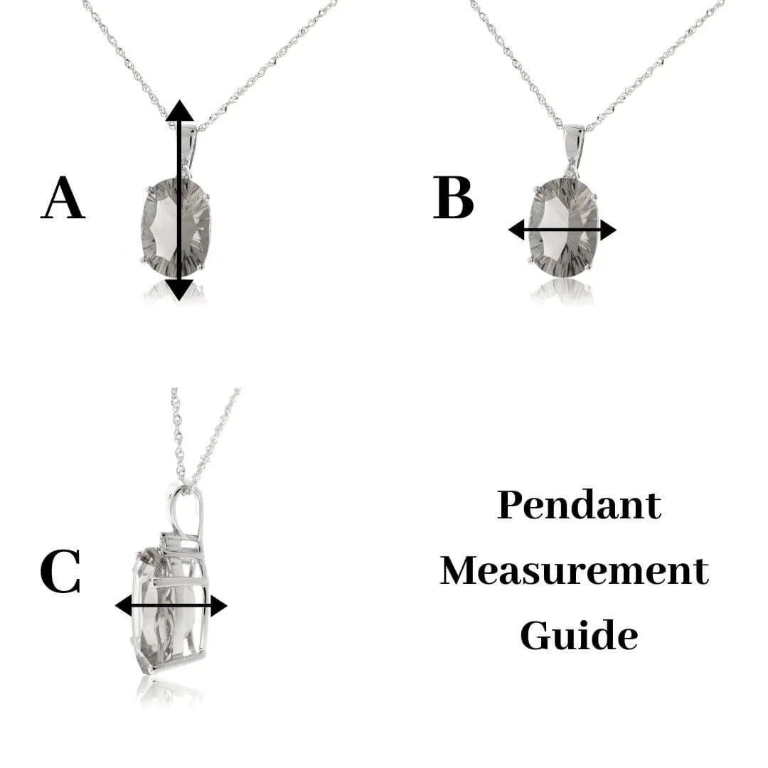 Mixed Cut Colored Diamond & Diamond Pendant w/ Chain