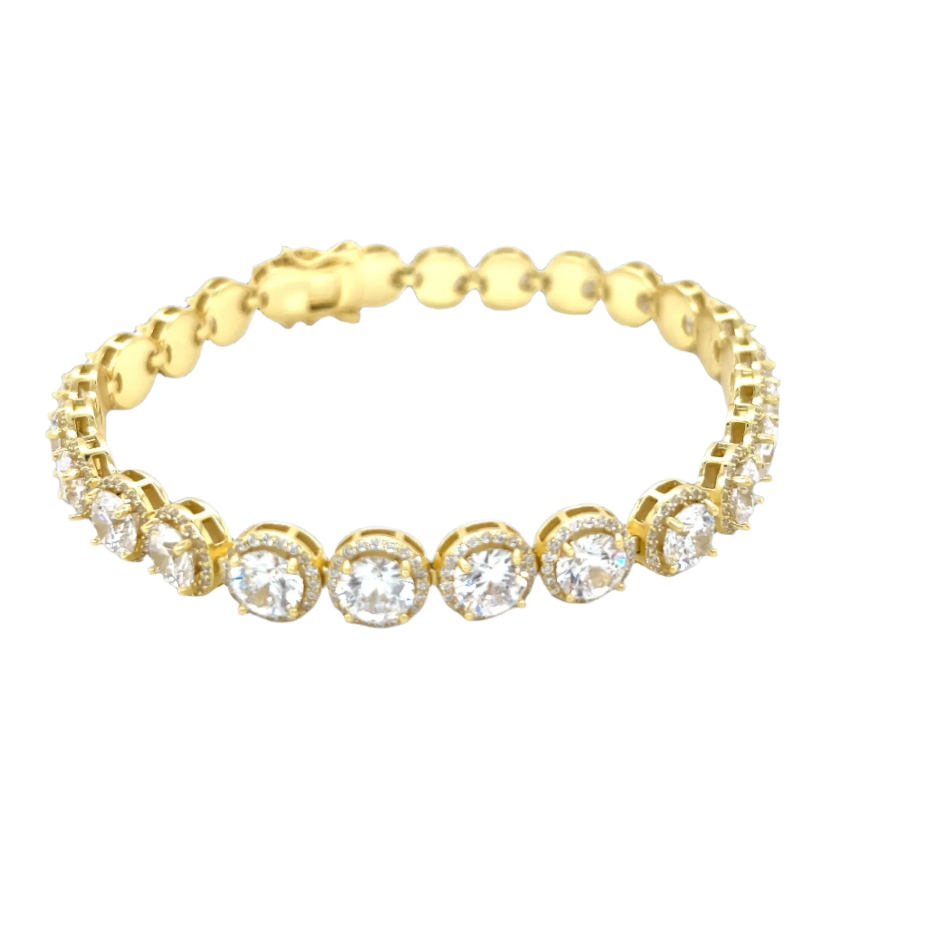 Modern Rhodium-Plated Sterling Silver Square Bracelet -C384349