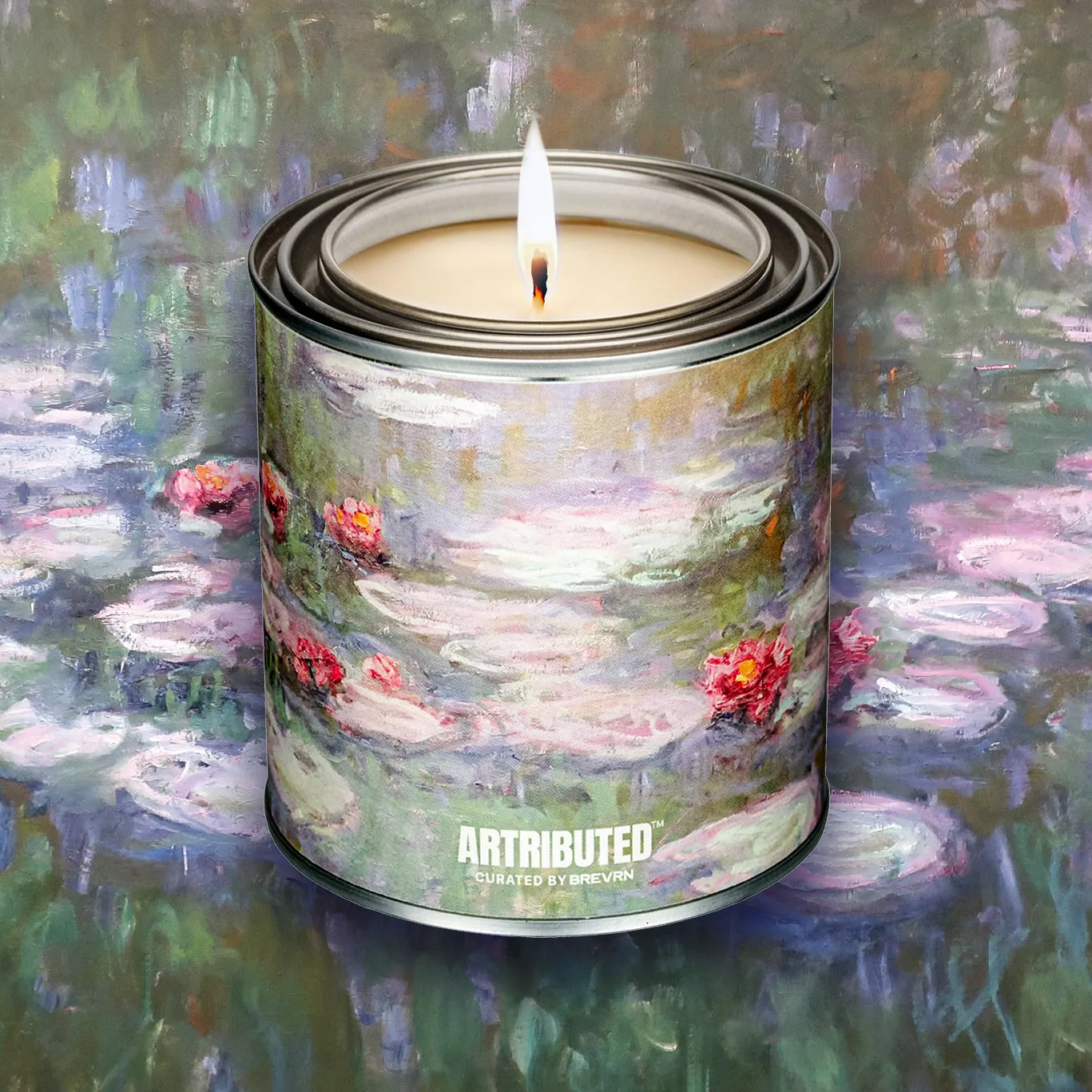 Monet Water Lilies Candle