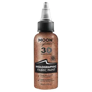 Moon Glitter Holographic Glitter Fabric Paint, Rose Gold