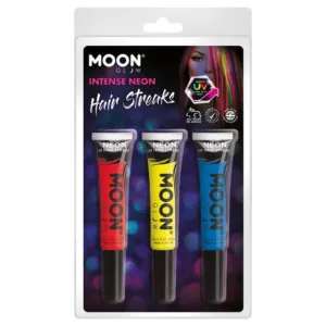 Moon Glow Intense Neon Uv Hair Streaks, Red, Yellow, Purple