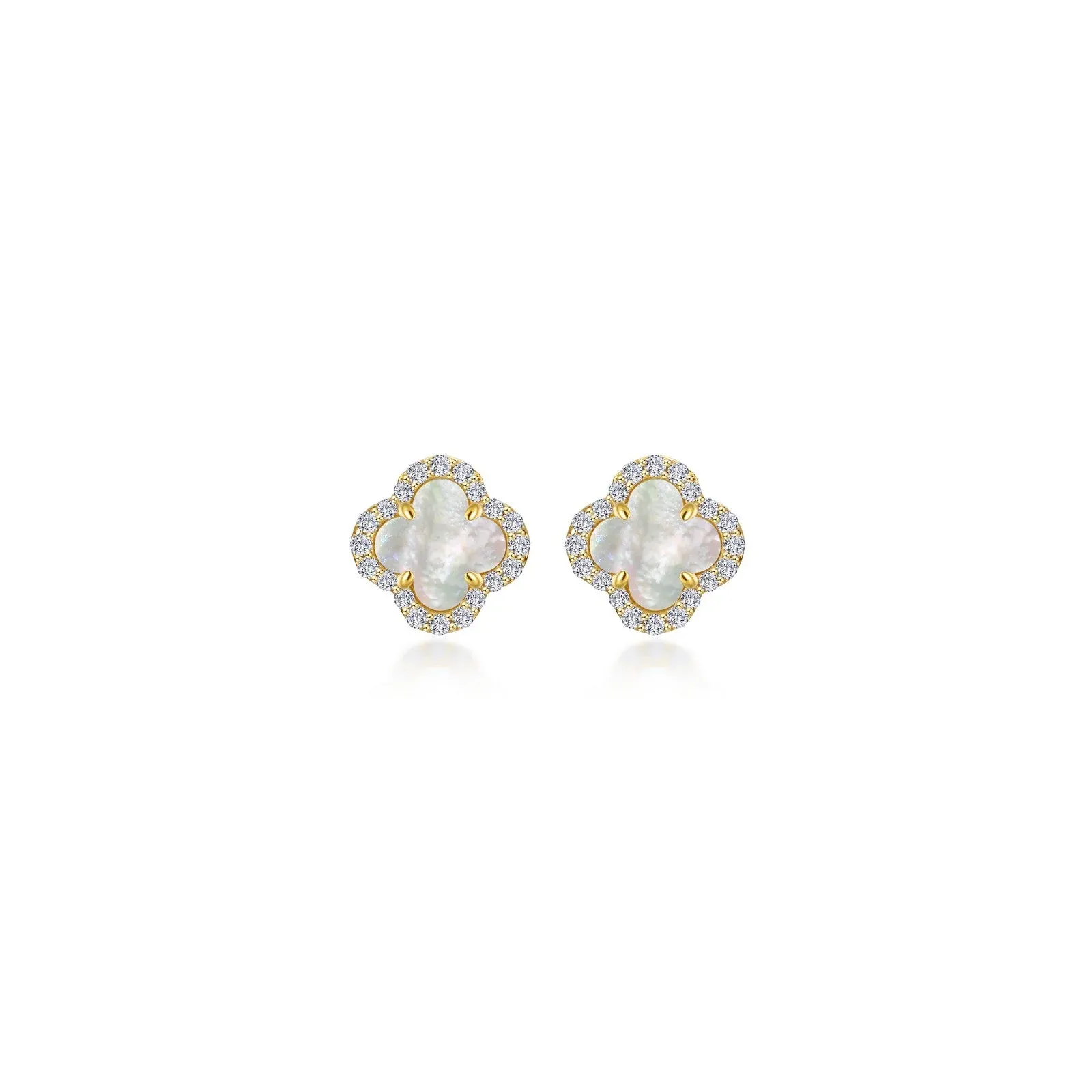 Mother of Pearl Iconic Blossom Yellow Earrings