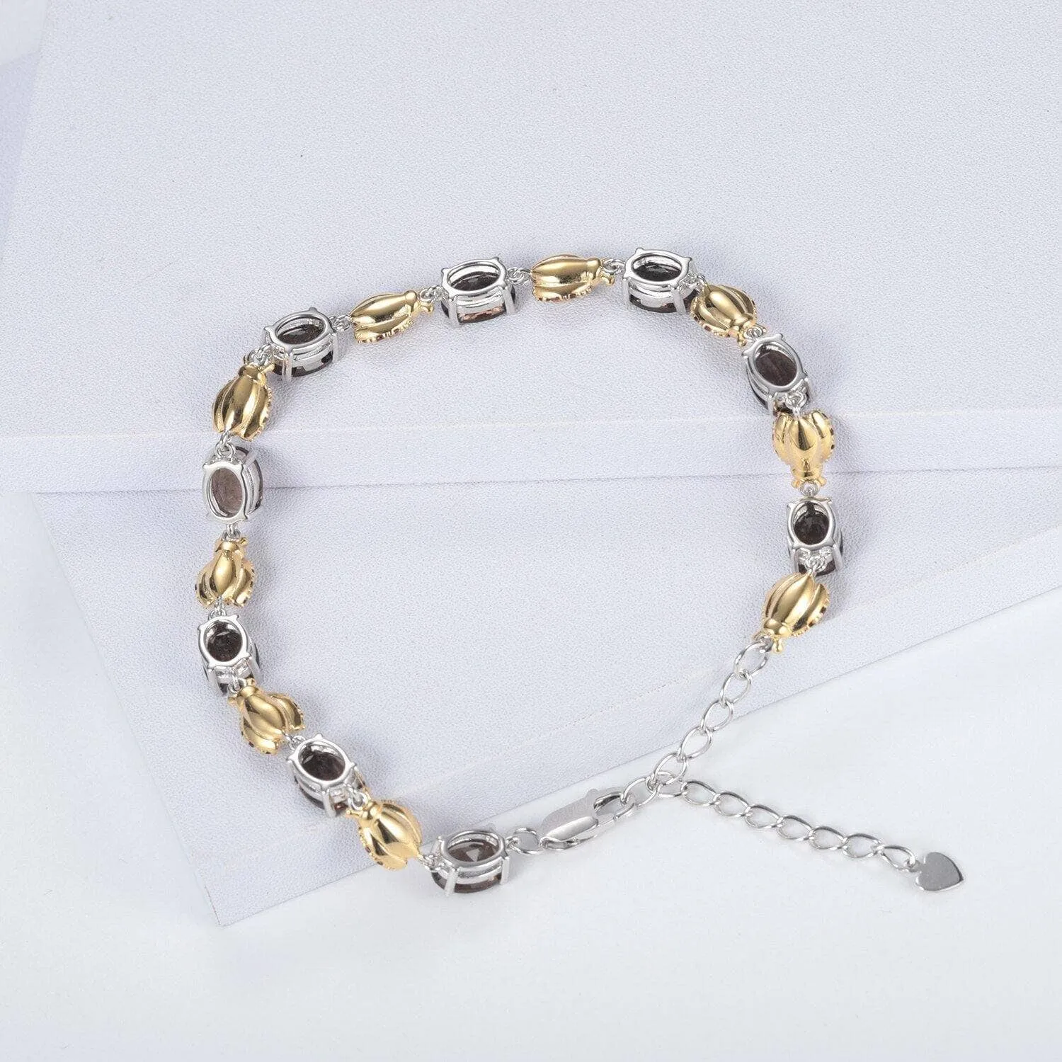 Natural Gemstone Bracelet with Diamond