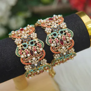 Navratan Copper Gold Kangans