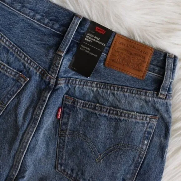 NEW Levi's Blue Casual Denim Mini Skirt Size 25