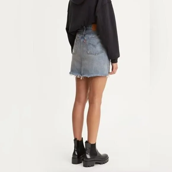 NEW Levi's Blue Casual Denim Mini Skirt Size 25