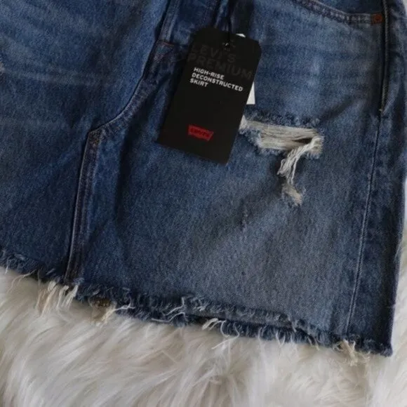 NEW Levi's Blue Casual Denim Mini Skirt Size 25