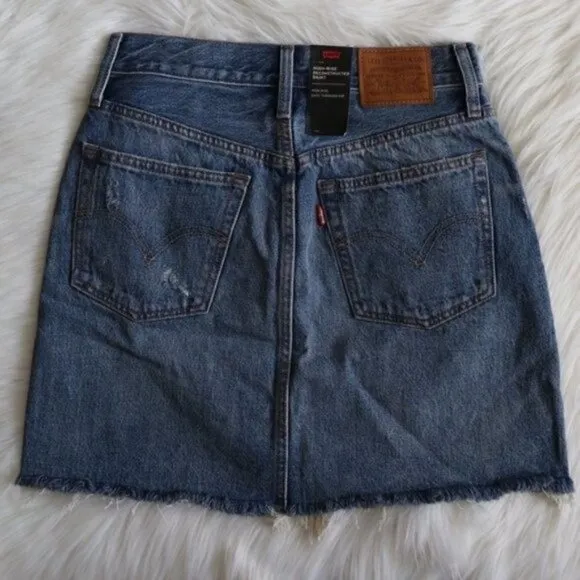 NEW Levi's Blue Casual Denim Mini Skirt Size 25