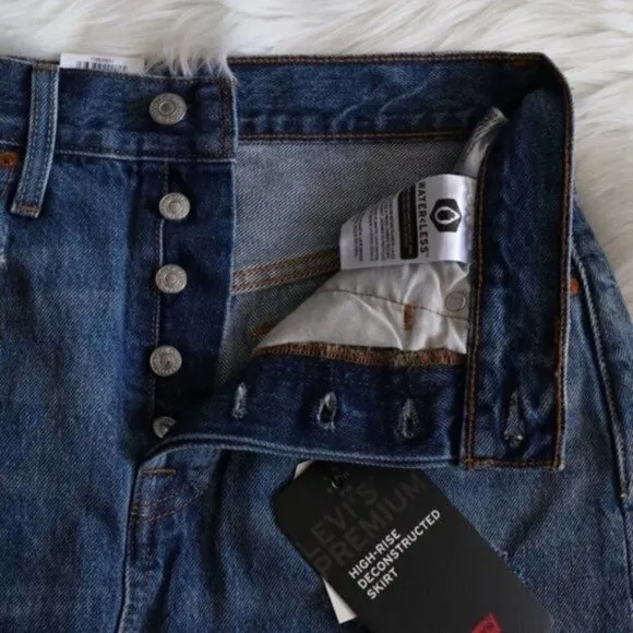 NEW Levi's Blue Casual Denim Mini Skirt Size 25