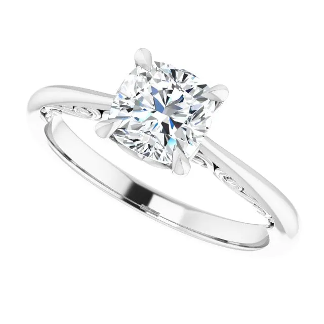 Norah Cushion Diamond Solitaire Engagement Ring