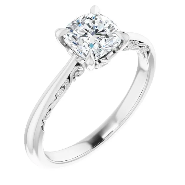 Norah Cushion Diamond Solitaire Engagement Ring