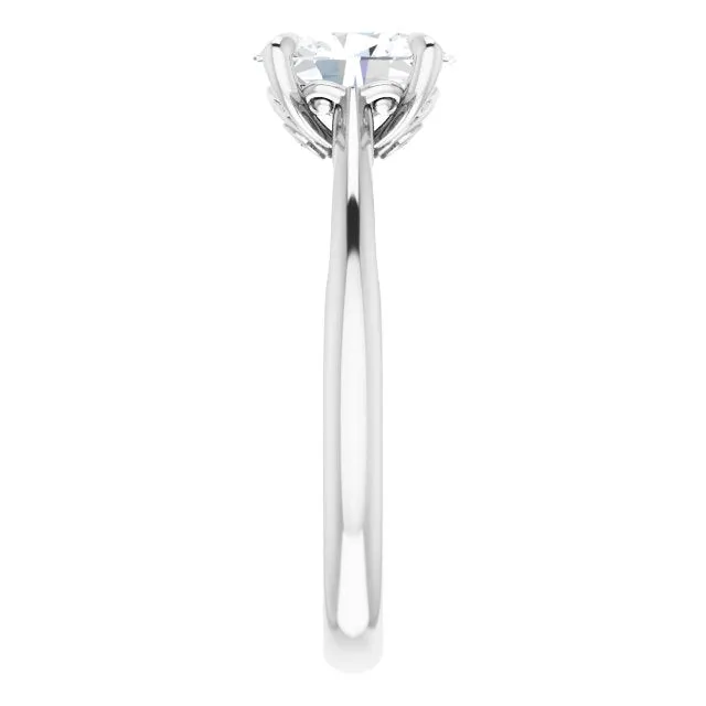 Norah Oval Diamond Solitaire Engagement Ring