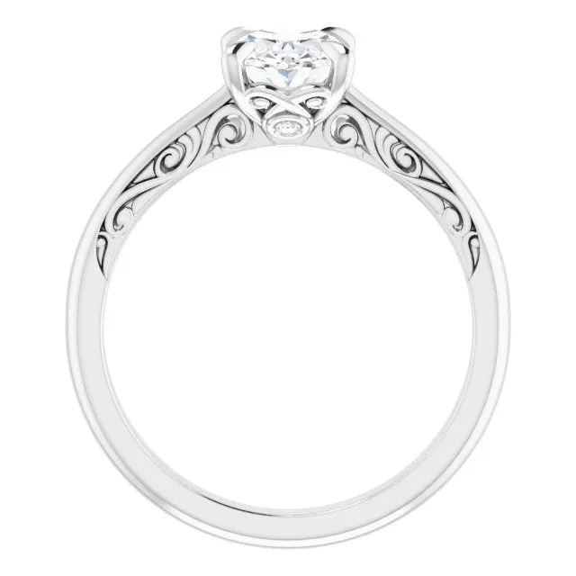 Norah Oval Diamond Solitaire Engagement Ring