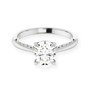 Norah Oval Diamond Solitaire Engagement Ring