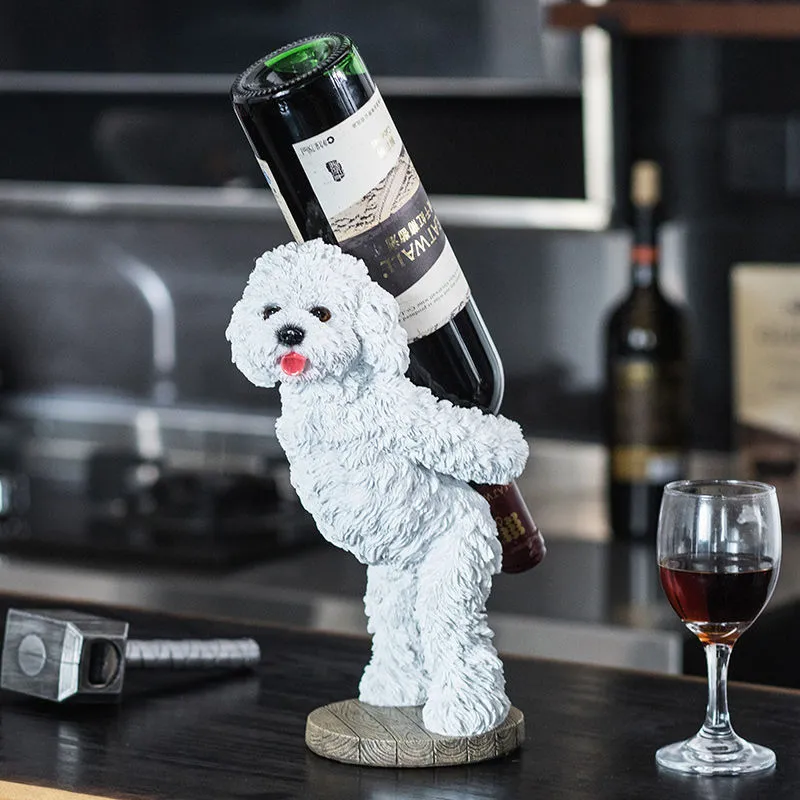 Nordic Home Poodle Teddy Style Home Decor Wine Holder