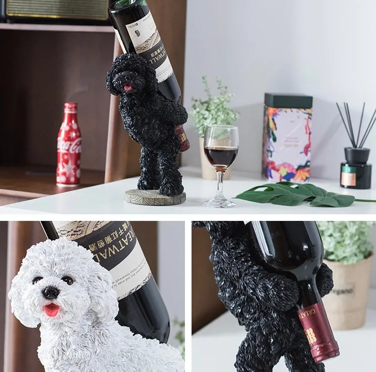 Nordic Home Poodle Teddy Style Home Decor Wine Holder