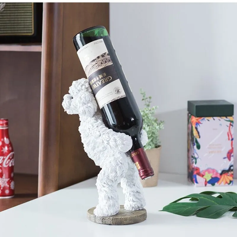 Nordic Home Poodle Teddy Style Home Decor Wine Holder
