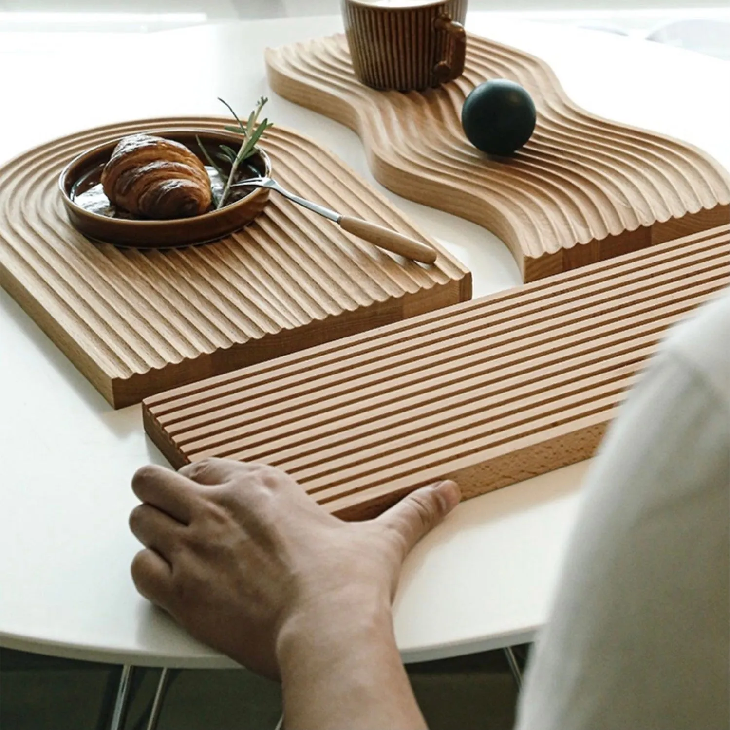 Nordic Style Wooden Decor Serving Tray