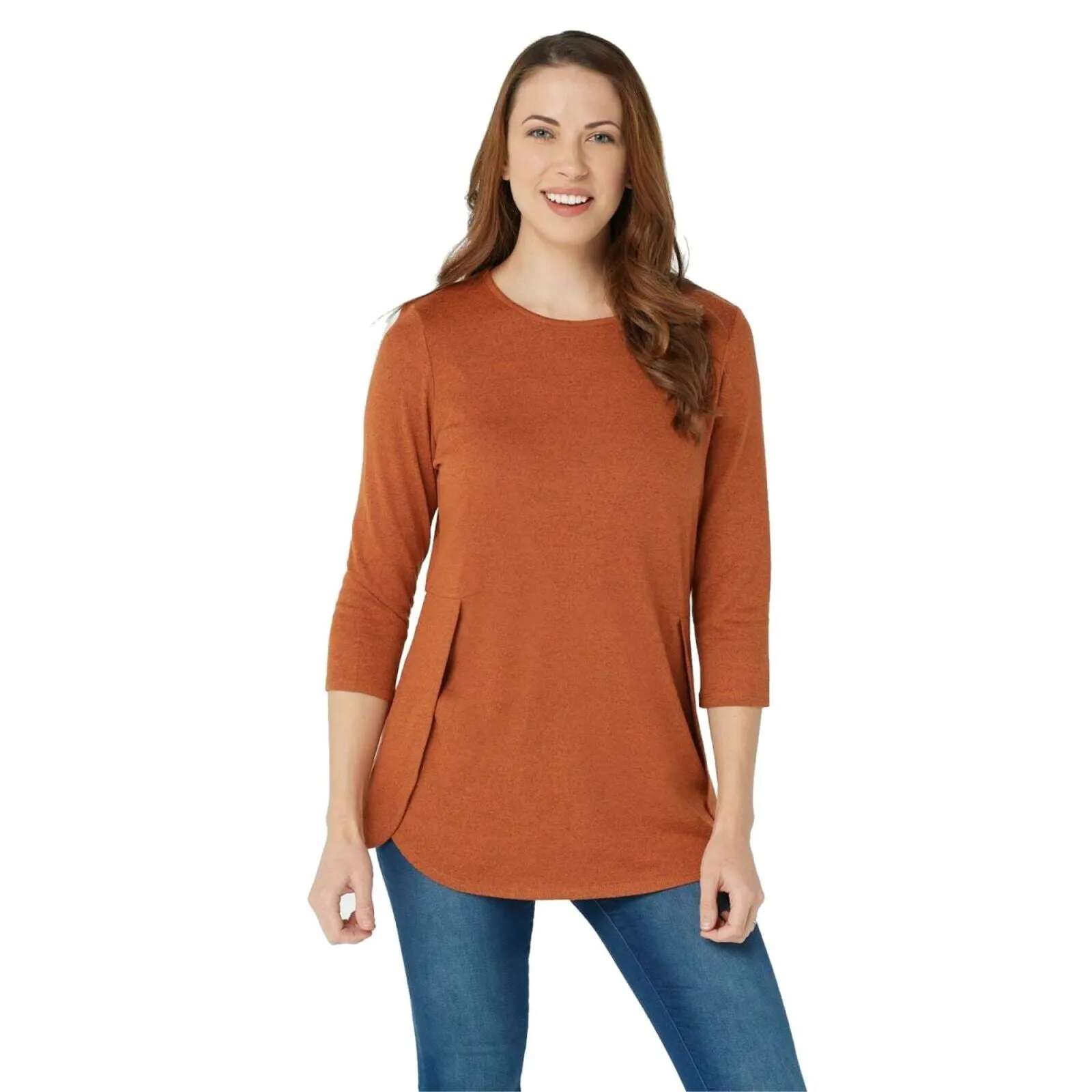NWT Denim & Co. Women's Essentials Heavenly Jersey Knit Top. A374651 Small