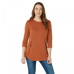 NWT Denim & Co. Women's Essentials Heavenly Jersey Knit Top. A374651 Small