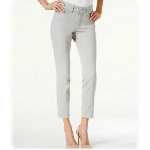 NYDJ Alina Ankle Skinny Jeans Gray Size 0 NWT