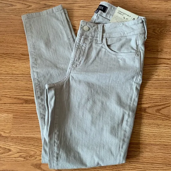 NYDJ Alina Ankle Skinny Jeans Gray Size 0 NWT
