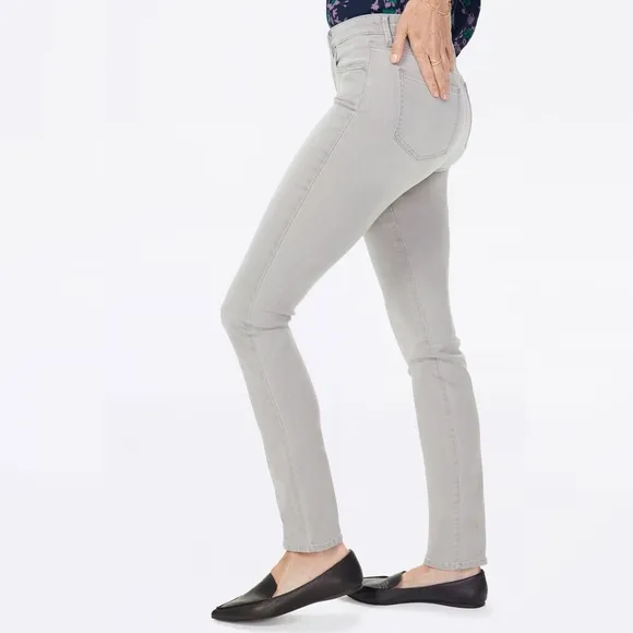 NYDJ Alina Ankle Skinny Jeans Gray Size 0 NWT