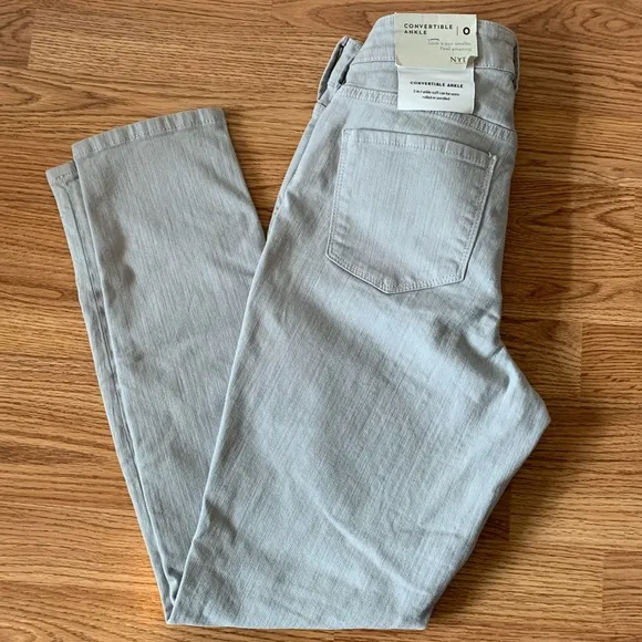 NYDJ Alina Ankle Skinny Jeans Gray Size 0 NWT