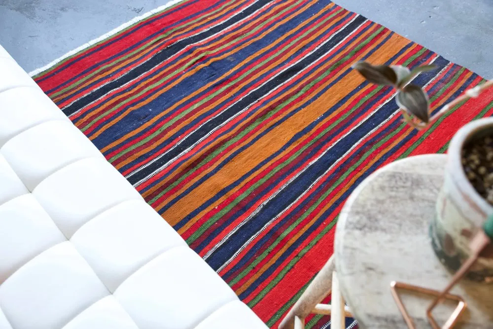 Old Anatolian Kilim 5ftx5.5ft