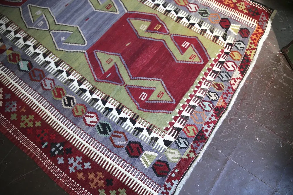 Old Konya Obruk Kilim 4.9ftx7.1ft