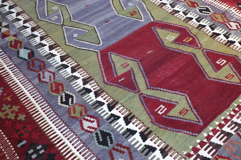 Old Konya Obruk Kilim 4.9ftx7.1ft