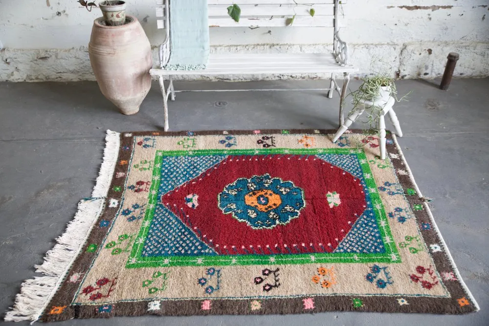Old Konya Tulu Rug 4.1ftx5.5ft